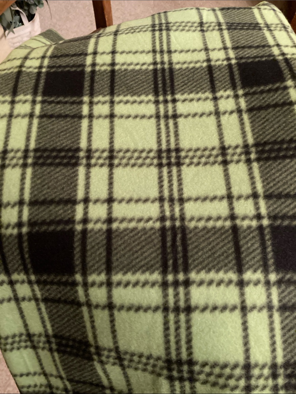 Plaid Green BLIZZARD Fleece Fabric NWOT